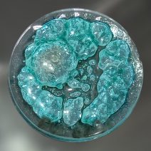 FUS 6291- ESMALTE P/FUSING AZUL TURQUESA EFEITO BOLHA