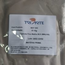 MAT 002 - CHAMOTE FINO 50.0 (MALHA) CINZA